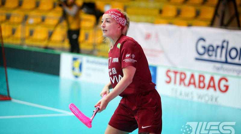 Diāna Isjomina tika atzīta par labāko Latvijas izlasē
Foto: Ritvars Raits, Floorball.lv