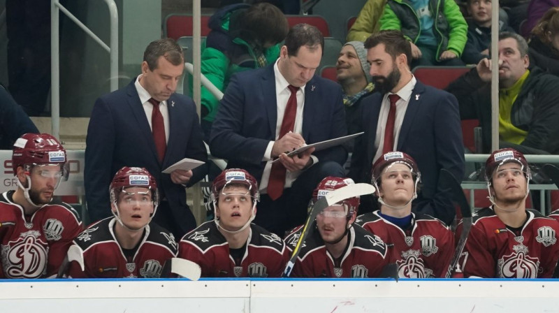 Aigars Cipruss, Ģirts Ankipāns un Edgars Masaļskis
Foto: Raimonds Volonts, Dinamo Rīga