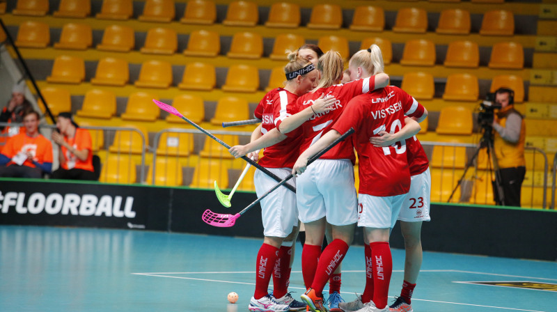 Dānijas valstsvienība uzvarējusi visās trijās notikušajās cīņās
Foto: IFF Floorball