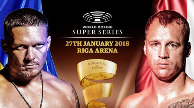 Oleksandrs Usiks un Mairis Briedis
Foto: Boksa supersērija