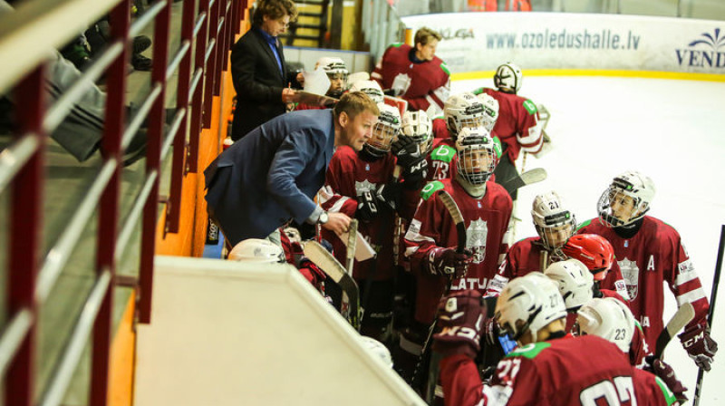 Latvijas U-16 hokeja izlase
Foto: Guntis Lazdāns/LHF