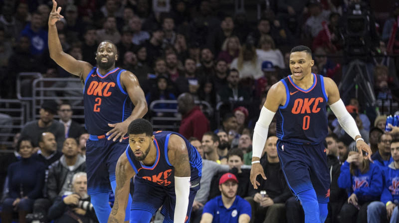 Reimonds Feltons, Pols Džordžs un Rasels Vestbruks
Foto: AP/Scanpix