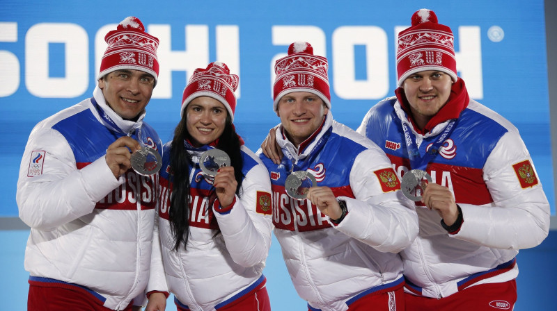 Alberts Demčenko, Tatjana Ivanova, Vladislavs Antonovs un Aleksandrs Deņisovs
Foto: Reuters/Scanpix