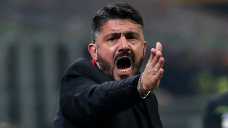 "Milan" galvenais treneris Džennāro Gatuzo
Foto: EPA/Scanpix
