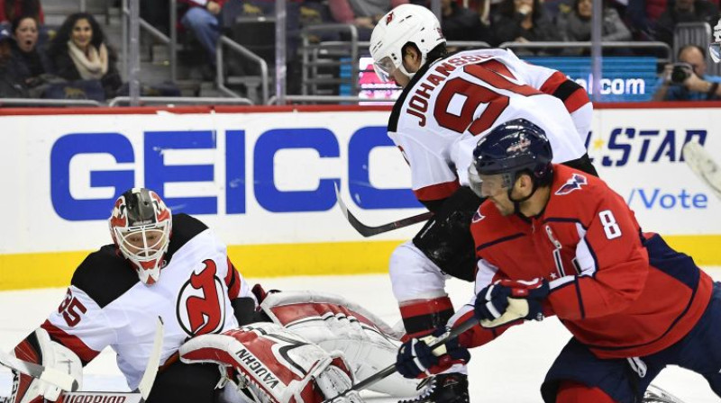 Aleksandrs Ovečkins spēlē pret "Devils"
Foto: USA TODAY Sports/Scanpix