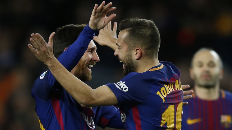 Lionels Mesi un Žordi Alba
Foto: AP/Scanpix