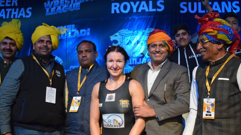 Anastasija Grigorjeva pēc uzvaras Indijā
Foto: Punjab Royals