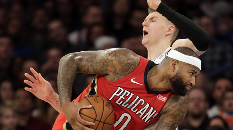 Demarkuss Kazinss pret Kristapu Porziņģi
Foto: AP/Scanpix
