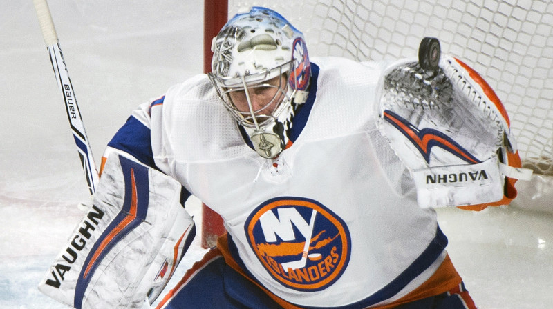 Tomass Greiss mačā pret "Canadiens" atvairīja 52 metienus
Foto: AP/Scanpix