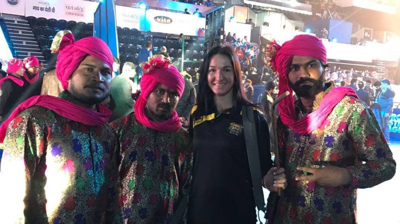 Anastasija Grigorjeva pēc uzvaras Indijā
Foto: instagram.com/grigorjeva_63kg