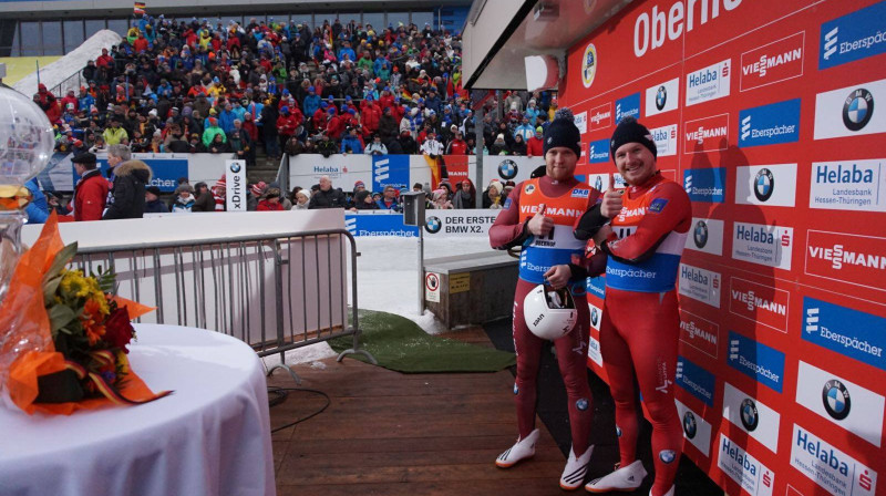 Oskars Gudramovičs un Pēteris Kalniņš
Foto: LKSF