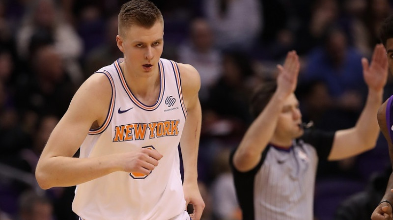 Kristaps Porziņģis 2018. gada 26. janvārī
Foto: AFP/Scanpix