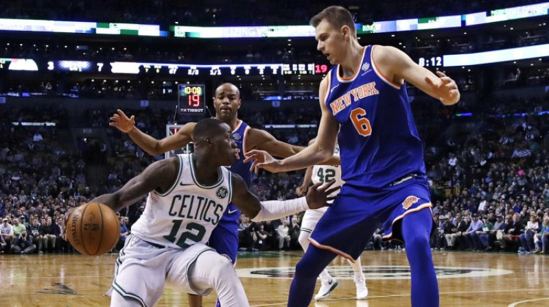Kristaps Porziņģis pret Bostonu
Foto: AP/Scanpix