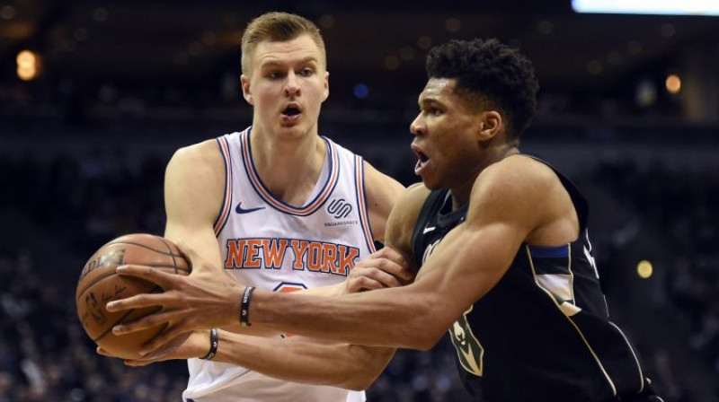 Kristaps Porziņģis un Jannis Adetokunbo
Foto: USA TODAY Sports/Scanpix