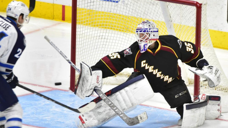 Matīss Kivlenieks. Foto: John Saraya, www.clevelandmonsters.com