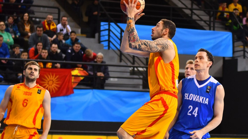 Maķedonija uzbrukumā Slovākijas izlases grozam
Foto: FIBA