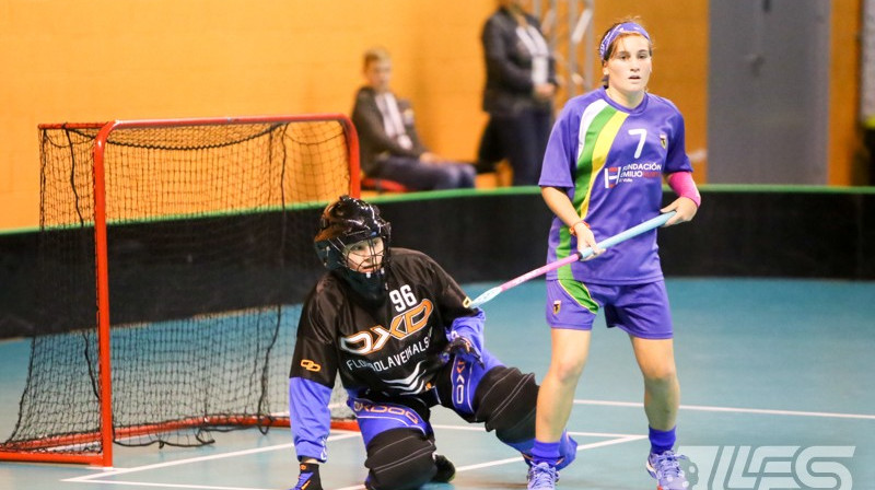 "Ķekavas" vārtos Kristīne Kirilova
Foto: Ritvars Raits, floorball.lv