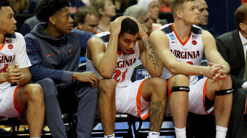 "Virginia Cavaliers" spēlētāju emocijas
Foto: AFP/Scanpix