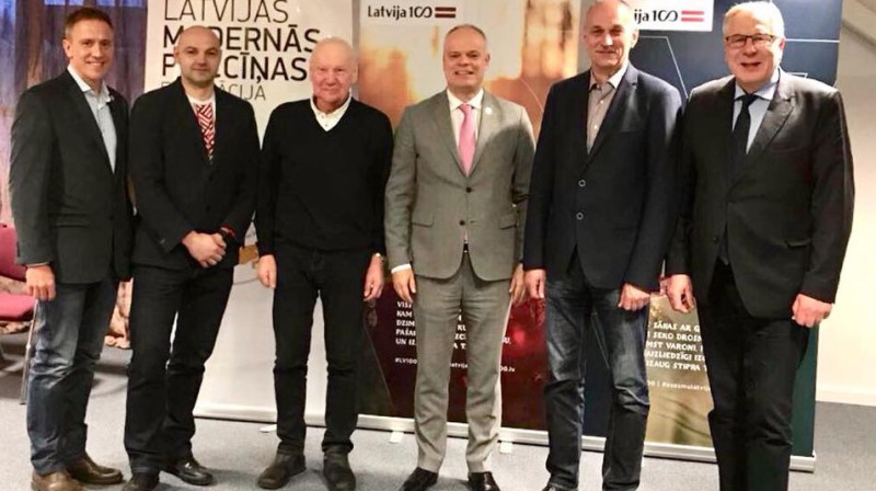 Jaunā Latvijas Modernās pieccīņas federācijas valde.
Foto: LMPF