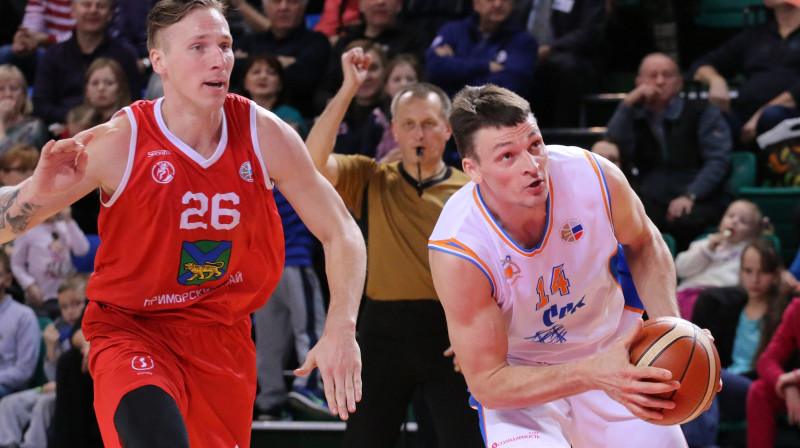 Artjoms Butjankovs (Nr. 26) spēlē pret "Samara"
Foto: bcsamara.com