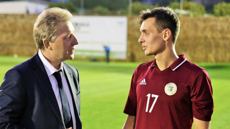 Aleksandrs Starkovs un Vladislavs Fjodorovs 
Foto: Latvijas Futbola federācija