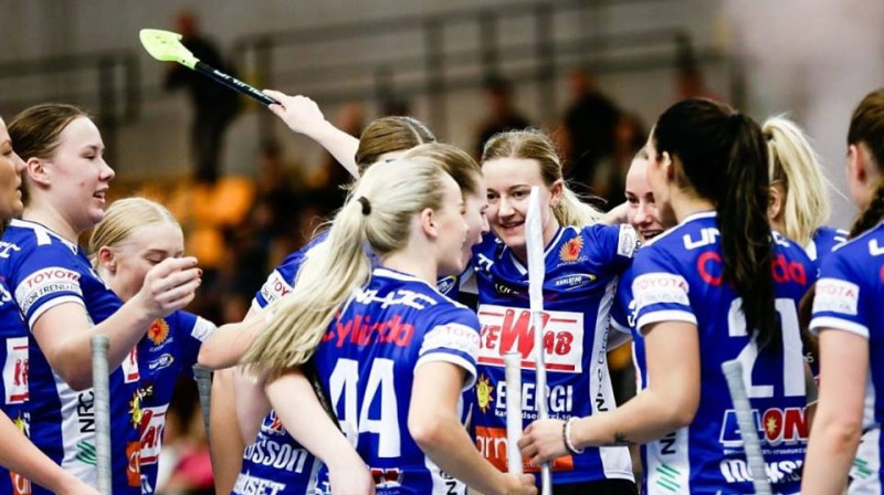 Luīzes Biļinskas pārstāvētajam klubam sezona nav izvērtusies sekmīga
Foto: Karlstad IBF