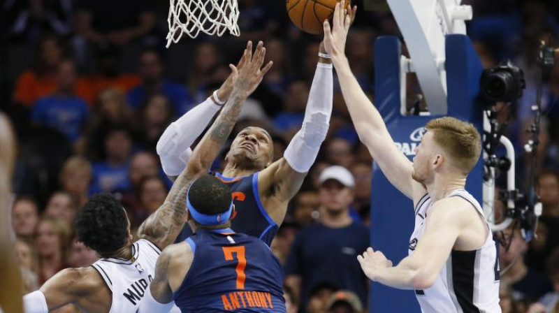 Dāvis Bertāns pret "Thunder"
Foto: AP/Scanpix