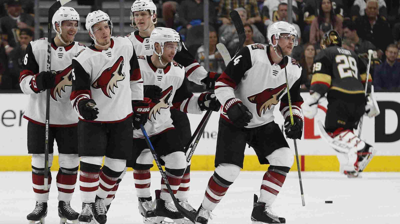 Arizonas "Coyotes" pārspēja Vegasas "Golden Knights" NHL spēlē
Foto: TT NYHETSBYRÅN/Scanpix