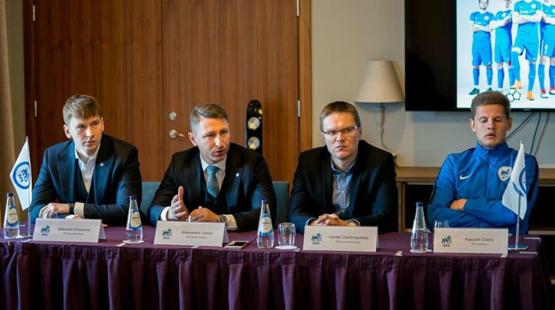 Maksims Krivuņecs, Aleksandrs Usovs, Valds Dambrausks un Kaspars Dubra
Foto: FK RFS