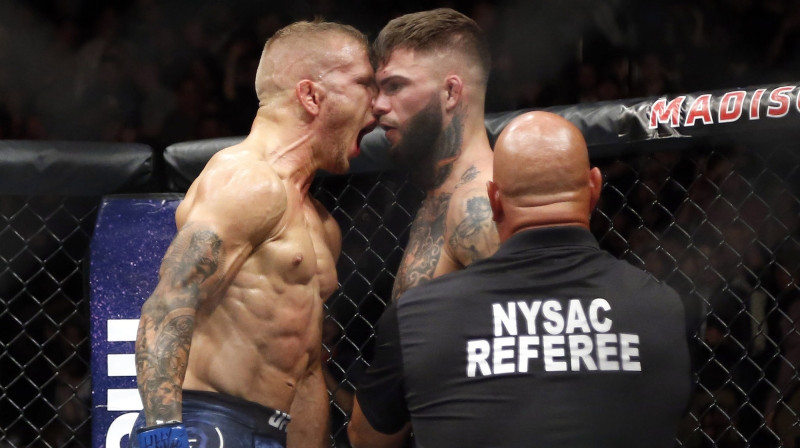 Tīdžejs Dilašovs pēc uzvaras pār Kodiju Garbrantu
Foto: USA Today Sports/Scanpix