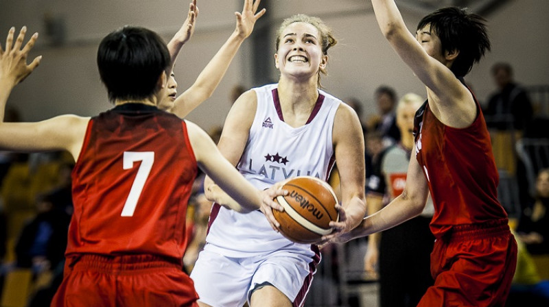 Aleksa Gulbe spēlē pret Japānu
Foto: Renārs Koris