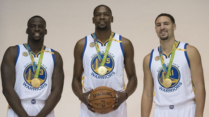 Dreimonds Grīns, Kevins Durents un Klejs Tompsons: Rio spēļu čempioni 2016. gadā
Foto: USA Today/Scanpix