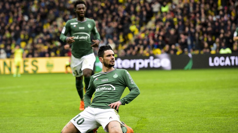 Remī Kabellā svin vārtu guvumu, taču vēlāk nerealizēja 11 metru soda sitienu
Foto: imago/PanoramiC/Scanpix