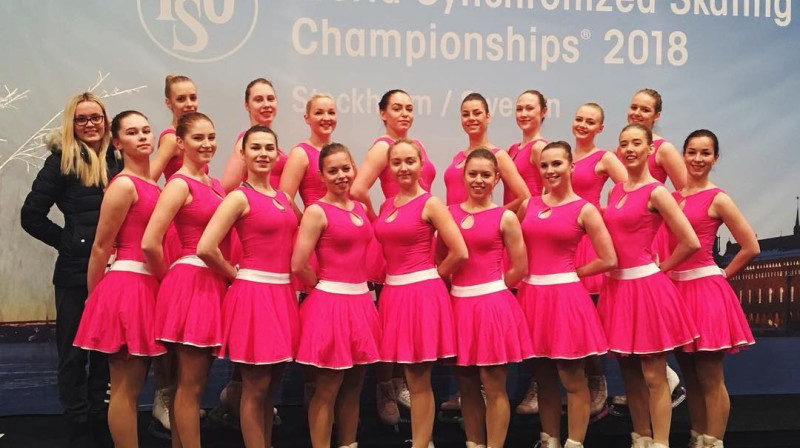 Latvijas sinhronās daiļslidošanas komanda "Amber"
Foto: instagram.com/teamlatvia