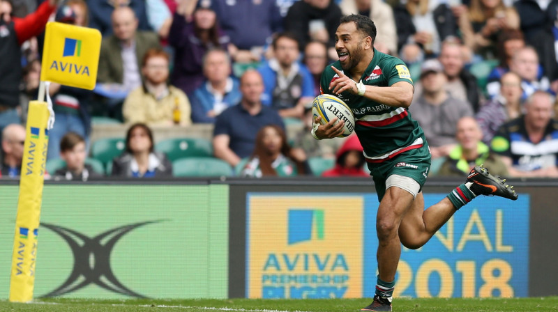 Telusa Veainu gūst pēdējo "Tigers" piezemējumu mačā pret Bātu
Foto: PA Wire/Scanpix