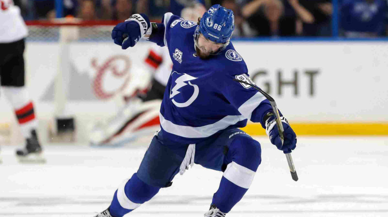 "Lightning" uzbrucējs Ņikita Kučerovs
Foto: Getty Images/Scanpix