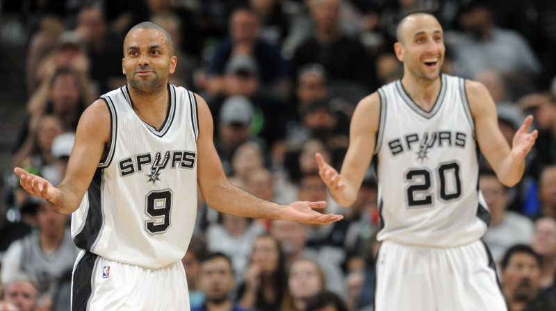Tonijs Pārkers un Manu Džinobili
Foto: AP/Scanpix