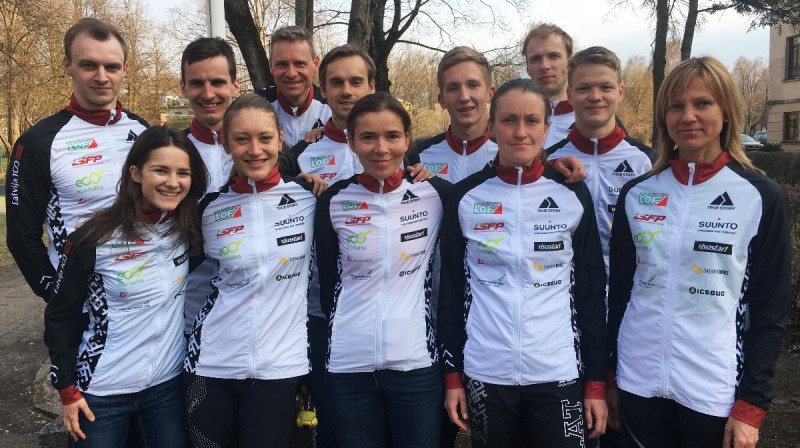 Latvijas izlase startam Eiropas čempionātā.Foto:Latvijas orientēšanās federācija.