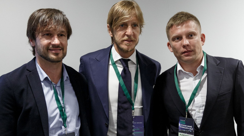 Masīmo Ambrozīni ar Aleksandru Cauņu un Vitāliju Astafjevu
Foto: Marks Litvjakovs