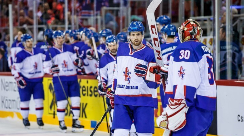 Naturalizētais kanādietis Perlīni atnesa Lielbritānijai uzvaru
Foto: IIHF