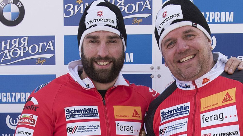 Beats Hefti (no labās) un Alekss Baumans
Foto: IBSF