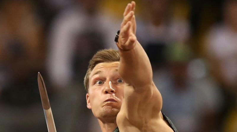 Tomass Rēlers metiena izpildes brīdī
Foto: Reuters/Scanpix