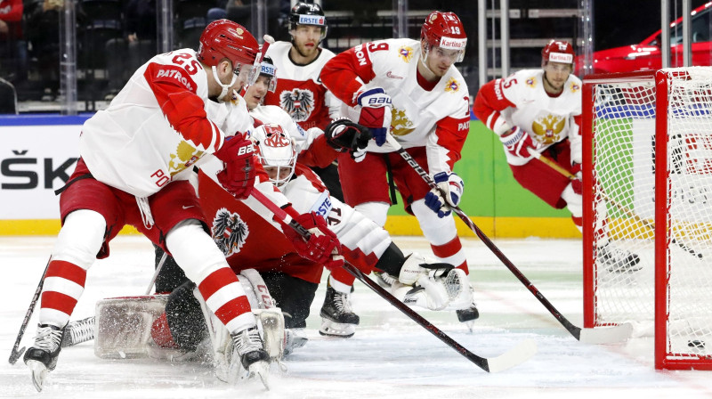Mihails Grigorenko gūst vārtus pret Austriju
Foto: Reuters/Scanpix