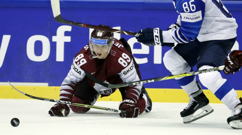 Ņikita Jevpalovs spēlē pret Somiju
Foto: Reuters / Scanpix