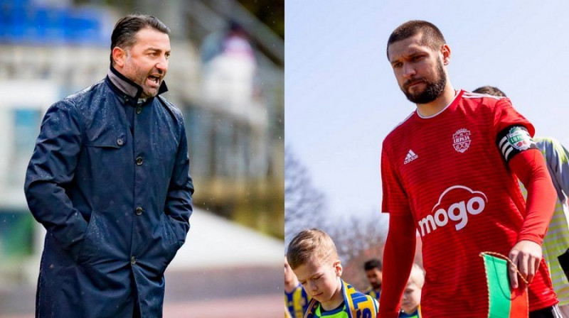 Tamazs Pertija un Artūrs Karašausks
Foto: Futbola Virslīga