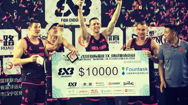 Turnīrā pašreiz ar pirmo numuru izliktā komanda "Ghetto Basket" pēc uzvaras "Nanjing Challenger" Ķīnā
Publicitātes foto