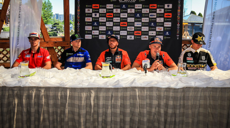 MXGP un MX2 klases ātrākie braucēji preses konferencē
Foto: Youthstream