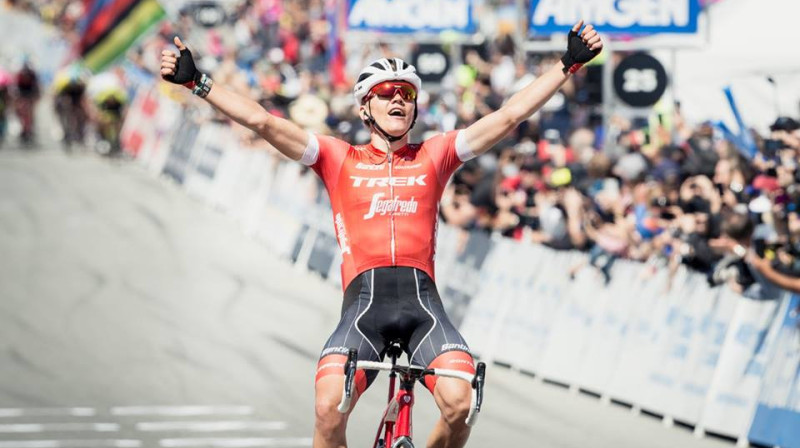 Toms Skujiņš izbauda uzvaras mirkli
Foto: Oran Kelly