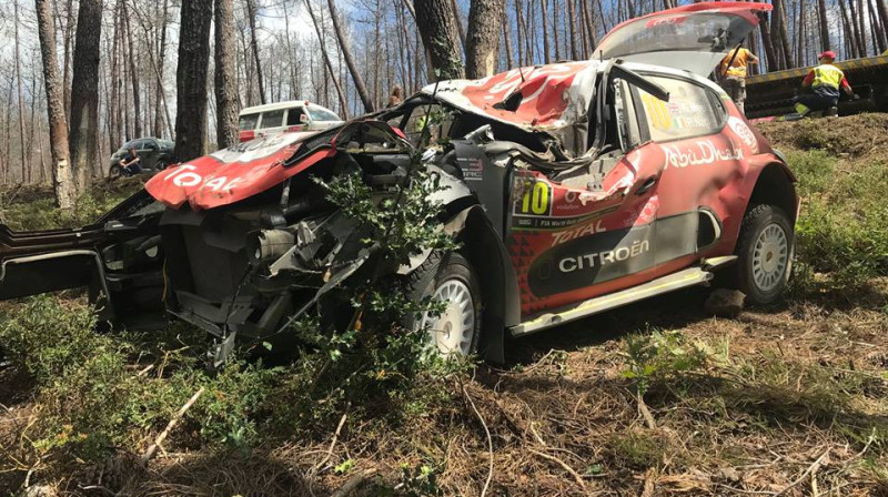 Auto pēc avārijas
Foto: wrc.com