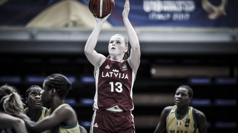 Sabīne Lipe Pasaules U19 kausa izcīņas spēlē pret Mali
Foto: FIBA